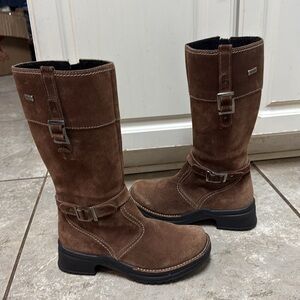 Ricosta Kids Brown Suede Knee-High Boots